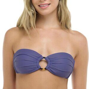 NWT Body Glove Women's Smoothies Irene Solid Bandeau Bikini Top SZ M